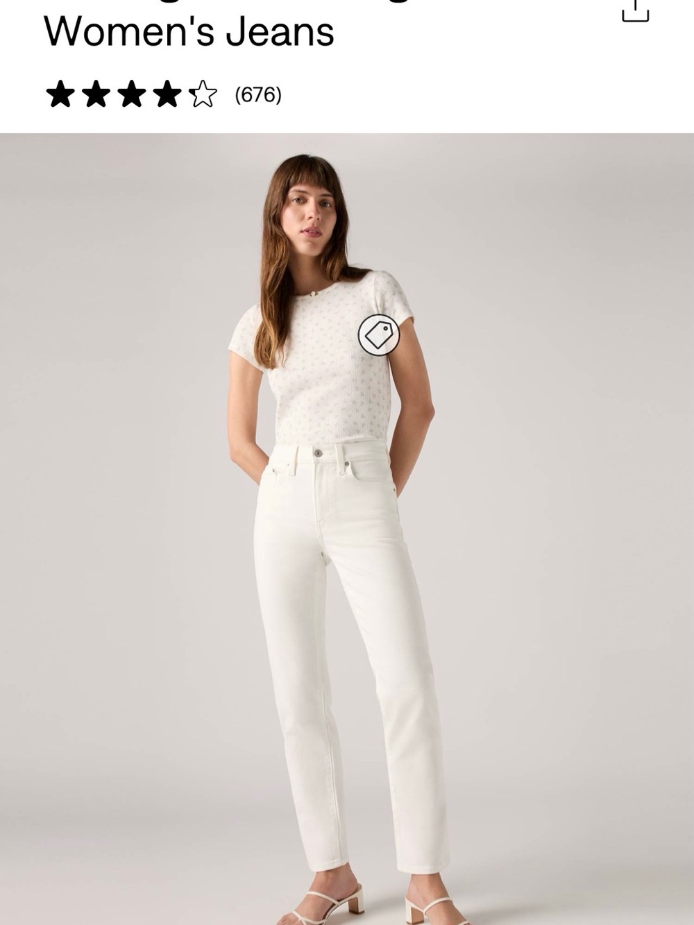 LEVI's 724 High-Rise Straight Women's Jeans in White
